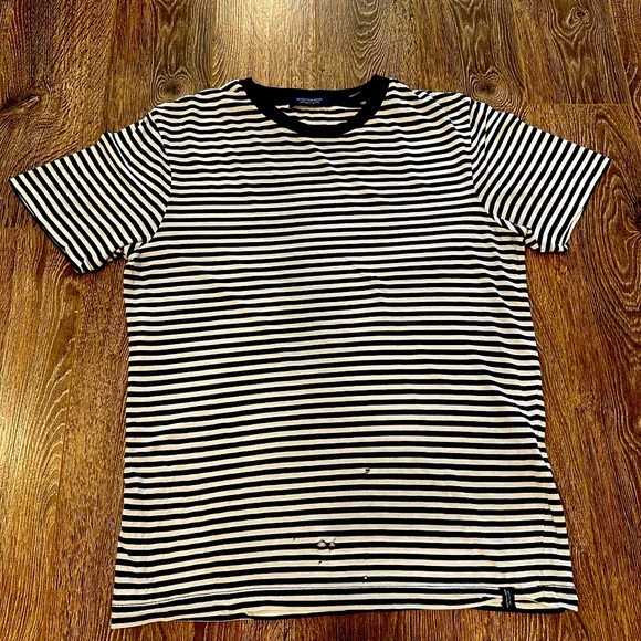Scotch & Soda Striped Black & White Shirt - Size Small. - Picture 1 of 4